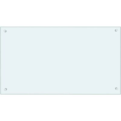 vidaXL Backsplash Blanc 90x50cm en Verre Trempé - Pare-vapeur de Cuisine vidaXL Backsplash Blanc 90x50cm en Verre Trempé - Pare-vapeur de Cuisine