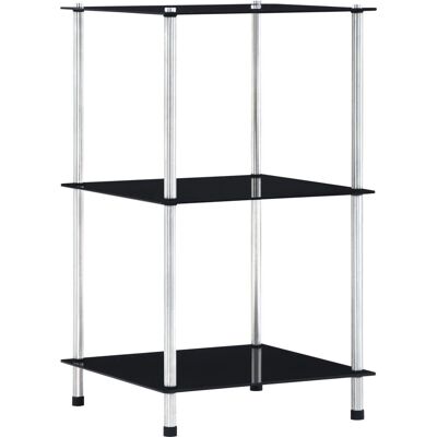 vidaXL 249509 Estantería de Cristal Negra - Sala de Estar vidaXL 249509 Estantería de Cristal Negra - Sala de Estar