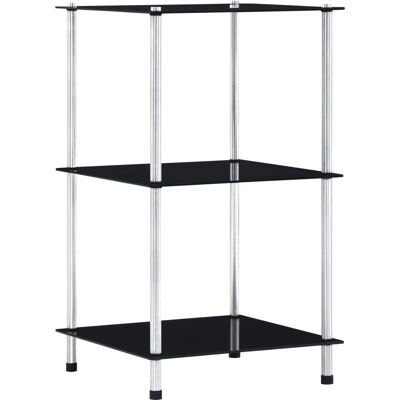 vidaXL 249510 Wohnzimmer Bücherregal - 4-stufige Regal aus gehärtetem Glas in Schwarz vidaXL 249510 Wohnzimmer Bücherregal - 4-stufige Regal aus gehärtetem Glas in Schwarz