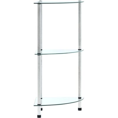 vidaXL 3-stöckiges Regal Transparentes Sicherheitsglas 30x30x67cm Bücherregal Vitrine vidaXL 3-stöckiges Regal Transparentes Sicherheitsglas 30x30x67cm Bücherregal Vitrine