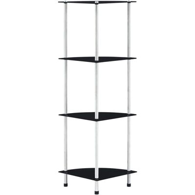 vidaXL 4-stöckiges Glassetagenregal - Bücherregal vidaXL 4-stöckiges Glassetagenregal - Bücherregal