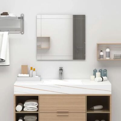vidaXL Wandspiegel Glas Decoratief - 80x60 cm - Modern Huisdecor vidaXL Wandspiegel Glas Decoratief - 80x60 cm - Modern Huisdecor