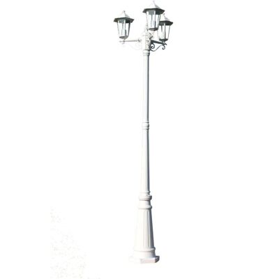 Słupnik ogrodowy vidaXL z 3 ramionami 215cm Biały Lampion zewnętrzny Słupnik ogrodowy vidaXL z 3 ramionami 215cm Biały Lampion zewnętrzny