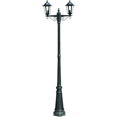 vidaXL Garden Lantern 2-Arm 215cm Dark Green/Black Aluminium - Garden Lantern vidaXL Garden Lantern 2-Arm 215cm Dark Green/Black Aluminium - Garden Lantern