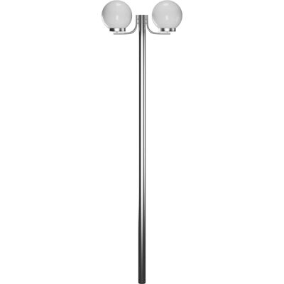 Poteau d'éclairage de jardin vidaXL 2 lampes Acier inoxydable Extérieur Poteau d'éclairage de jardin vidaXL 2 lampes Acier inoxydable Extérieur