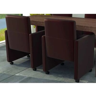 vidaXL - 2 Ergonomische Braune Esszimmerstühle vidaXL - 2 Ergonomische Braune Esszimmerstühle