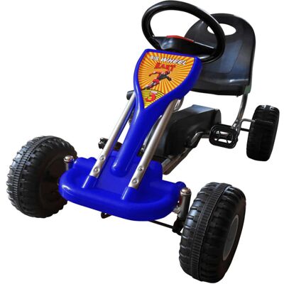 vidaXL Kart à pédales - Jouet pour enfants 3-5 ans, Stable, Sécurisé, Bleu - Publicité vidaXL Kart à pédales - Jouet pour enfants 3-5 ans, Stable, Sécurisé, Bleu - Publicité