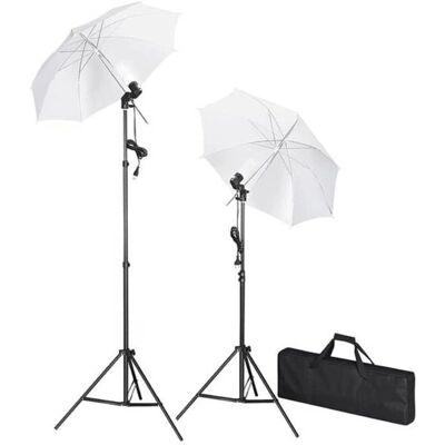 vidaXL Studiolampenset - Verstellbare Stative & Schirme - Foto & Video vidaXL Studiolampenset - Verstellbare Stative & Schirme - Foto & Video