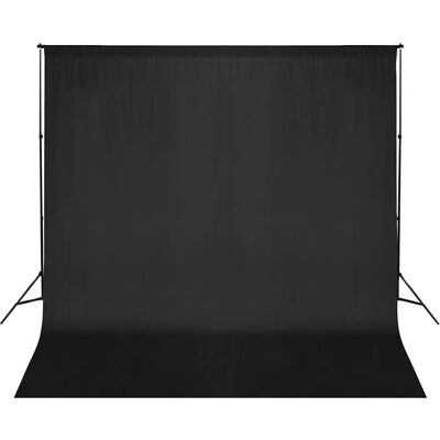 vidaXL Fotobaggrundssystem 600x300cm Sort - Fotobaggrund vidaXL Fotobaggrundssystem 600x300cm Sort - Fotobaggrund