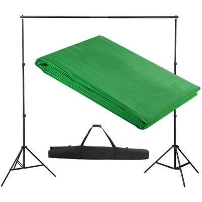 vidaXL Baggrundsstøttesystem 300x300cm Grøn Fotostudie Baggrund vidaXL Baggrundsstøttesystem 300x300cm Grøn Fotostudie Baggrund