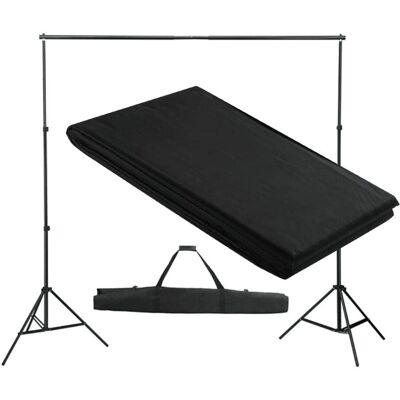 vidaXL Support de fond noir 300x300cm - Publicité vidaXL Support de fond noir 300x300cm - Publicité