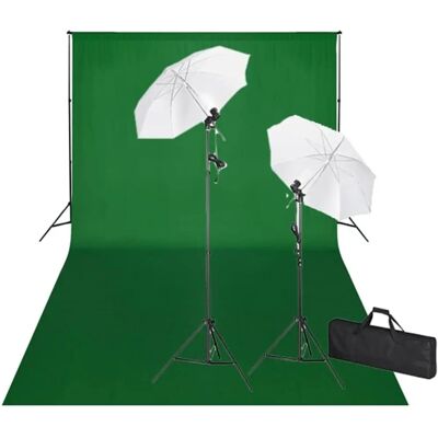 Marque Modèle Kit studio vert - Équipement photographique - Publicité Marque Modèle Kit studio vert - Équipement photographique - Publicité