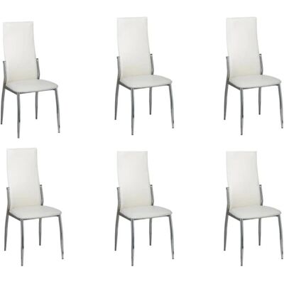 vidaXL 160258 Weiße Esszimmerstühle - Ergonomisches Modernes Design vidaXL 160258 Weiße Esszimmerstühle - Ergonomisches Modernes Design