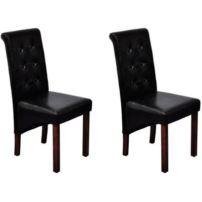 vidaXL 60623 Ergonomische Eetkamerstoel - Zwart vidaXL 60623 Ergonomische Eetkamerstoel - Zwart