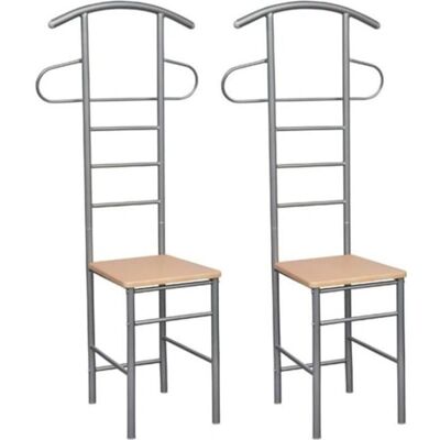 vidaXL 2x Gentleman Garderobenstühle - Kleiderständer Schlafzimmer Kleiderhaken Sitz vidaXL 2x Gentleman Garderobenstühle - Kleiderständer Schlafzimmer Kleiderhaken Sitz