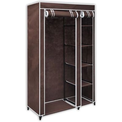 Armoire en tissu marron vidaXL 110x45x175cm - Armoire - Publicité Armoire en tissu marron vidaXL 110x45x175cm - Armoire - Publicité