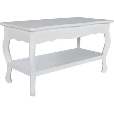 vidaXL 60629 Couchtisch Weiß Zwei Ebenen Modernes Design vidaXL 60629 Couchtisch Weiß Zwei Ebenen Modernes Design