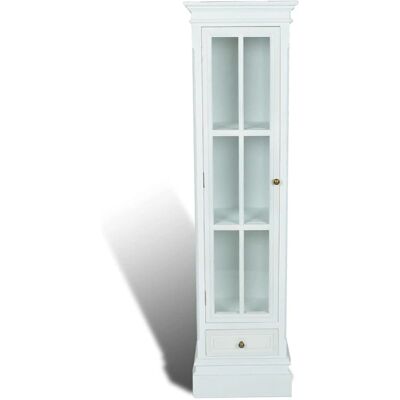 vidaXL White Wooden Bookcase Cabinet with 3 Shelves vidaXL White Wooden Bookcase Cabinet with 3 Shelves