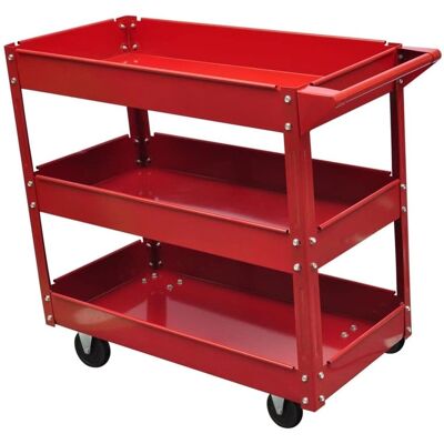 vidaXL Chariot d'Atelier - 100 kg - Rouge vidaXL Chariot d'Atelier - 100 kg - Rouge