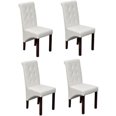 vidaXL 160315 Rustieke Witte Eetkamerstoelen - Eetkamerstoel vidaXL 160315 Rustieke Witte Eetkamerstoelen - Eetkamerstoel