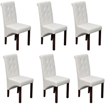 VidaXL 160317 Witte eetkamerstoelen - Stoel VidaXL 160317 Witte eetkamerstoelen - Stoel