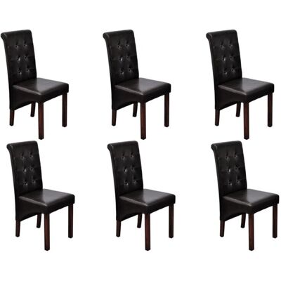 vidaXL 160320 Antieke Eetkamerstoelen Set - Bruin vidaXL 160320 Antieke Eetkamerstoelen Set - Bruin