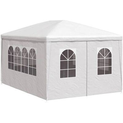 vidaXL Tenda de Festa Branca 3x4m com Paredes - Jardim Externo vidaXL Tenda de Festa Branca 3x4m com Paredes - Jardim Externo