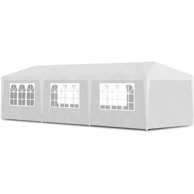vidaXL Biały 3x9m Tent Party z 8 Ścianami - Na Zewnątrz Gazebo vidaXL Biały 3x9m Tent Party z 8 Ścianami - Na Zewnątrz Gazebo