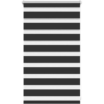 vidaXL Zebra Jalousie 50x100cm Schwarz Büro Fenster Rollladensonnenschutz vidaXL Zebra Jalousie 50x100cm Schwarz Büro Fenster Rollladensonnenschutz