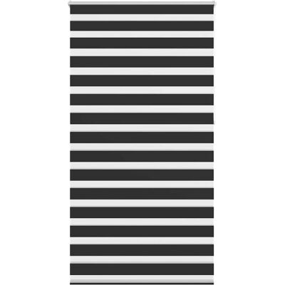 vidaXL Zebra-Rollo 120x230cm Schwarz Home Office Fensterrollo Sonnenschutz vidaXL Zebra-Rollo 120x230cm Schwarz Home Office Fensterrollo Sonnenschutz
