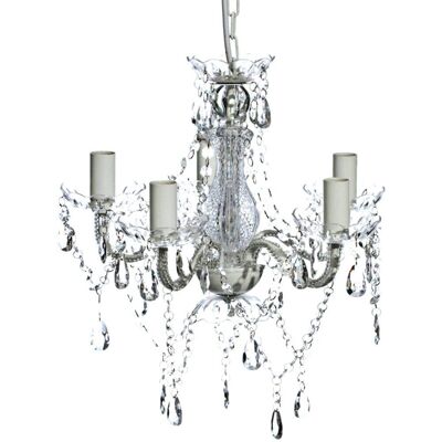 Lampadario in Cristallo vidaXL 5 Lampadine Trasparente - Illuminazione da soffitto Lampadario in Cristallo vidaXL 5 Lampadine Trasparente - Illuminazione da soffitto