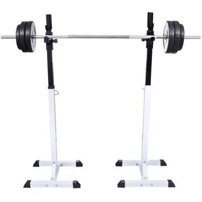 vidaXL Support pour Barres - Réglable, Max 80 kg, 12 Niveaux vidaXL Support pour Barres - Réglable, Max 80 kg, 12 Niveaux