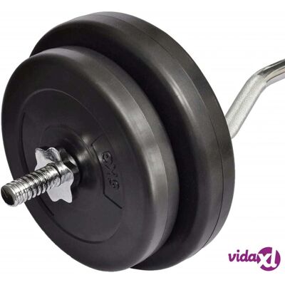 vidaXL Curlstange mit Gewichten 30kg - Curl Bar vidaXL Curlstange mit Gewichten 30kg - Curl Bar