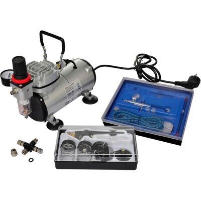 Conjunto de Aerógrafo vidaXL - Compresor profesional con 2 pistolas Conjunto de Aerógrafo vidaXL - Compresor profesional con 2 pistolas
