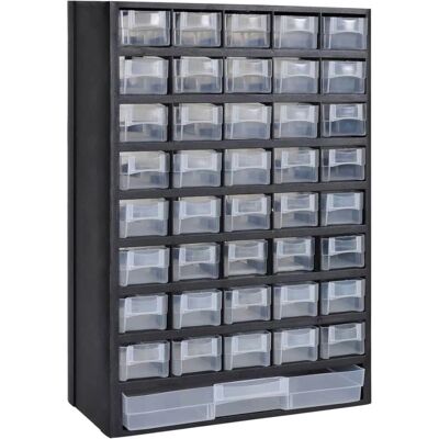 vidaXL Armoire de rangement en plastique 41 tiroirs - Organisateur d'outils et pièces - Publicité vidaXL Armoire de rangement en plastique 41 tiroirs - Organisateur d'outils et pièces - Publicité