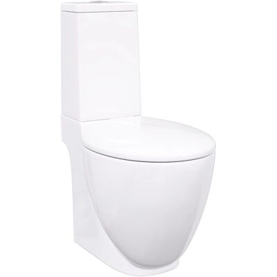 vidaXL Keramisches WC Weiß - Modernes Doppelspülsystem vidaXL Keramisches WC Weiß - Modernes Doppelspülsystem