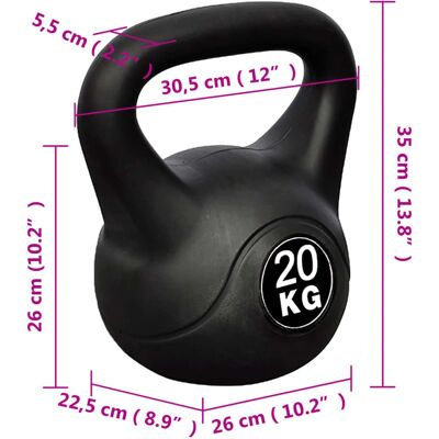 vidaXL Kettlebell 20kg Tung fitness træning - Kettlebell vidaXL Kettlebell 20kg Tung fitness træning - Kettlebell