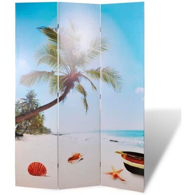 vidaXL Paravent Pliable 120x170cm Plage Multicolore - Paravent - Publicité vidaXL Paravent Pliable 120x170cm Plage Multicolore - Paravent - Publicité