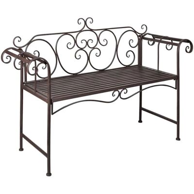 vidaXL Metal Brown Garden Bench - Elegant Weatherproof Steel 132cm - Garden Furniture vidaXL Metal Brown Garden Bench - Elegant Weatherproof Steel 132cm - Garden Furniture