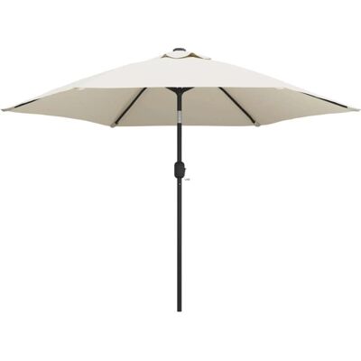 vidaXL Sonnenschirm Sandweiß 3m Stahlständer - Garten Schirm vidaXL Sonnenschirm Sandweiß 3m Stahlständer - Garten Schirm