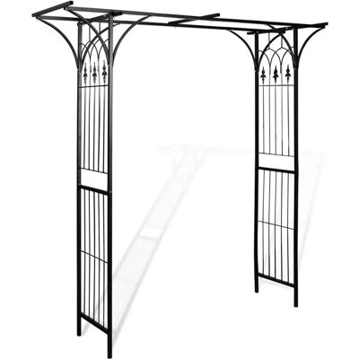 Arco da giardino 200x52x204 cm vidaXL Nero - Arco da giardino Arco da giardino 200x52x204 cm vidaXL Nero - Arco da giardino