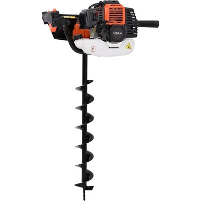 vidaXL Grondboor Oranje Benzine - Tuingereedschap vidaXL Grondboor Oranje Benzine - Tuingereedschap