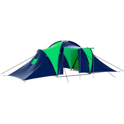 vidaXL Tente de Camping - 9 Personnes Bleu/Vert - Tente vidaXL Tente de Camping - 9 Personnes Bleu/Vert - Tente