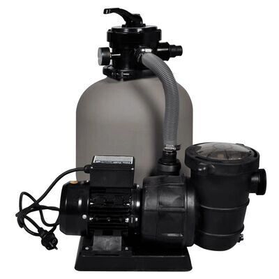 vidaXL Zandfilterpomp - 600W, Grijs, 17000 L/h - Zwembaduitrusting vidaXL Zandfilterpomp - 600W, Grijs, 17000 L/h - Zwembaduitrusting