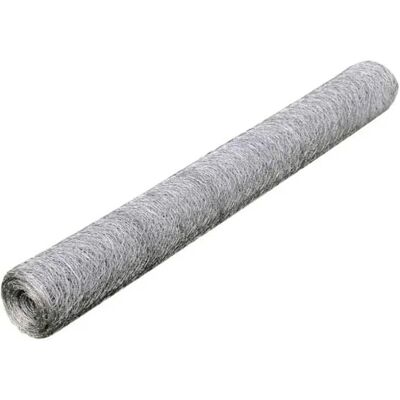 vidaXL Recinzione in rete di pollo argento 0,75m x 25m - Pannello di rete metallica per pollame vidaXL Recinzione in rete di pollo argento 0,75m x 25m - Pannello di rete metallica per pollame