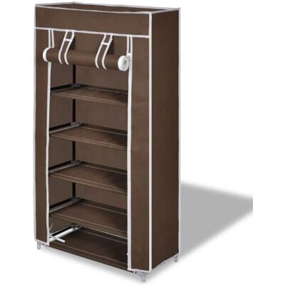 vidaXL Étagère à chaussures Armoire 5 niveaux Organisateur portable Marron - Armoire à chaussures - Publicité vidaXL Étagère à chaussures Armoire 5 niveaux Organisateur portable Marron - Armoire à chaussures - Publicité