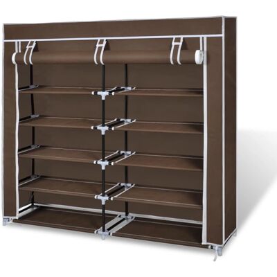 vidaXL 240494 Organisateur de Chaussures Marron - Rangement à Chaussures - Publicité vidaXL 240494 Organisateur de Chaussures Marron - Rangement à Chaussures - Publicité