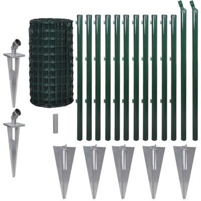 vidaXL - Spike Euro Fence Set - 25 m - 0,8 m - Fence Set vidaXL - Spike Euro Fence Set - 25 m - 0,8 m - Fence Set