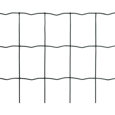 vidaXL Euro Zaun 25x1,0 m Grünes Stahlnetz - Zaunpaneel vidaXL Euro Zaun 25x1,0 m Grünes Stahlnetz - Zaunpaneel