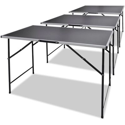 vidaXL Opvouwbare Plaktafel 3 stuks Zwart Aluminium Knutselproject vidaXL Opvouwbare Plaktafel 3 stuks Zwart Aluminium Knutselproject